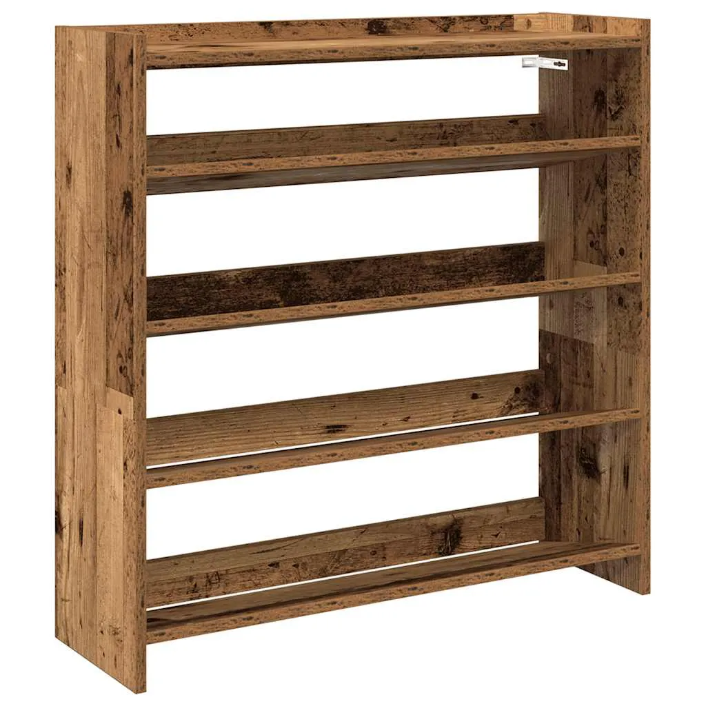 Shoe Rack Old Wood 80x25x81 cm Engineered Wood