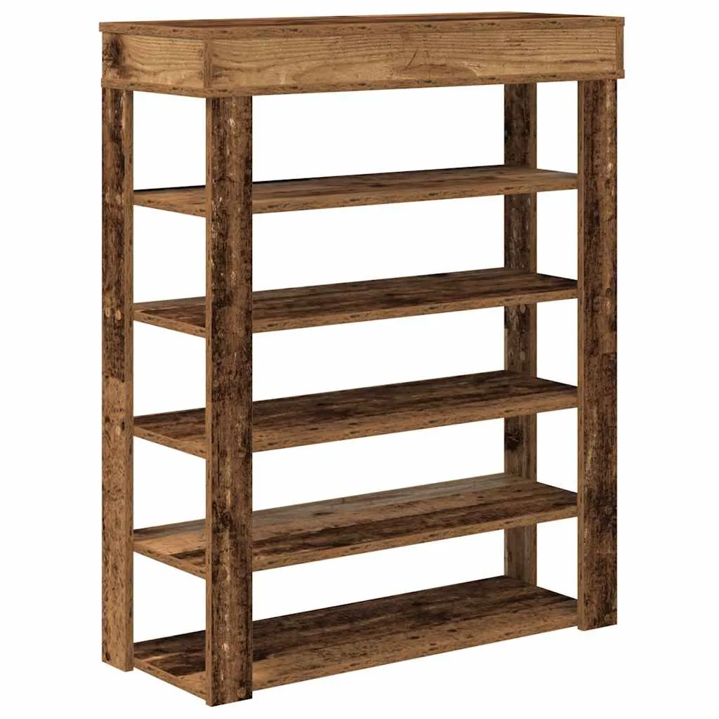 Shoe Rack Old Wood 80x30x98 cm Engineered Wood