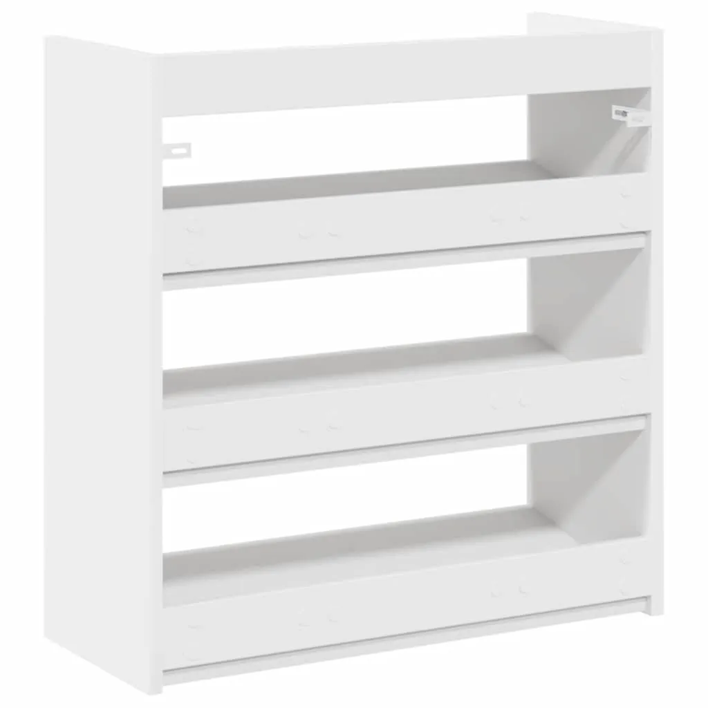 Shoe Rack White 60x25x62 cm Engineered Wood