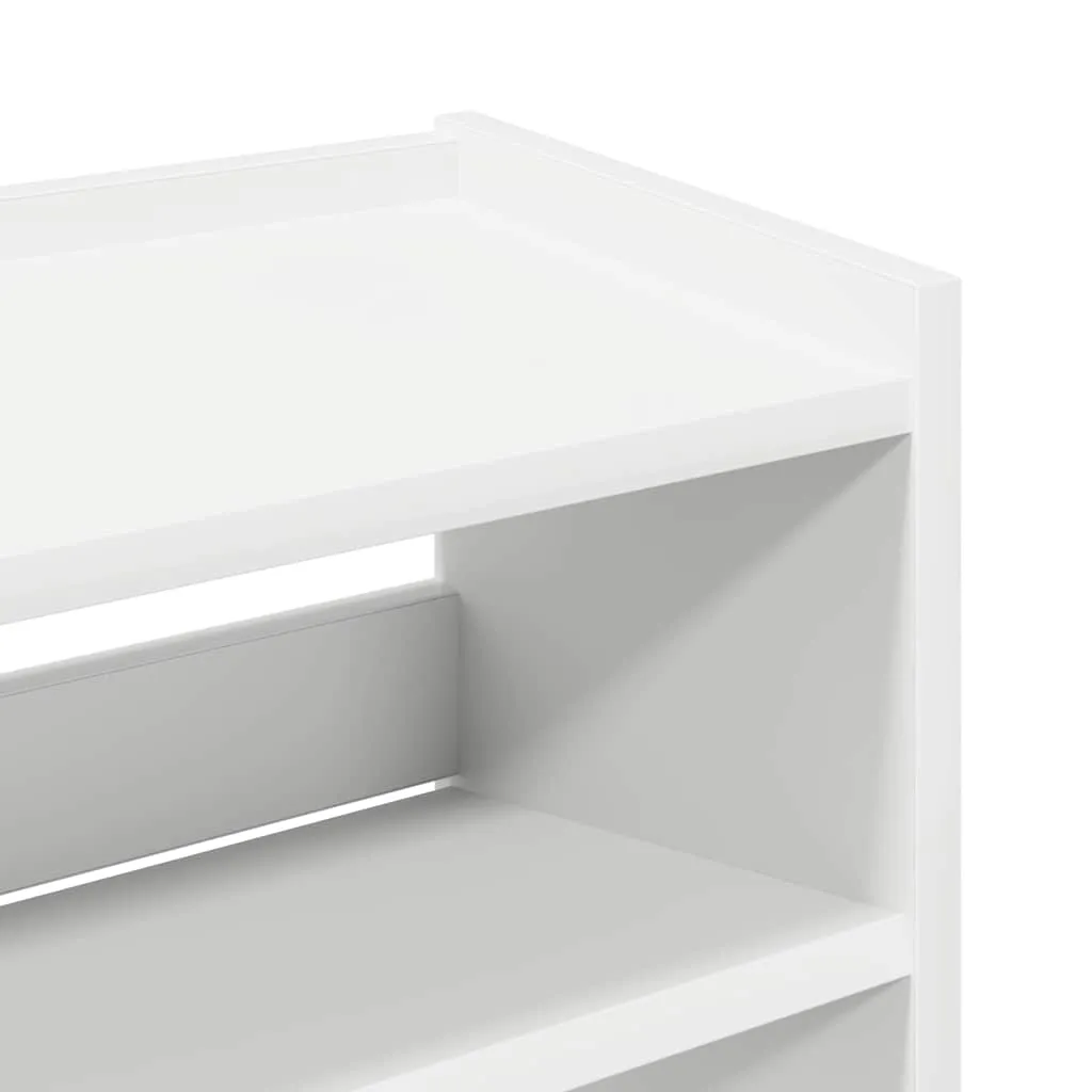 Shoe Rack White 60x25x62 cm Engineered Wood