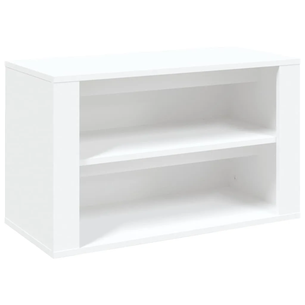 Shoe Rack White 75x35x45 cm Engineered Wood