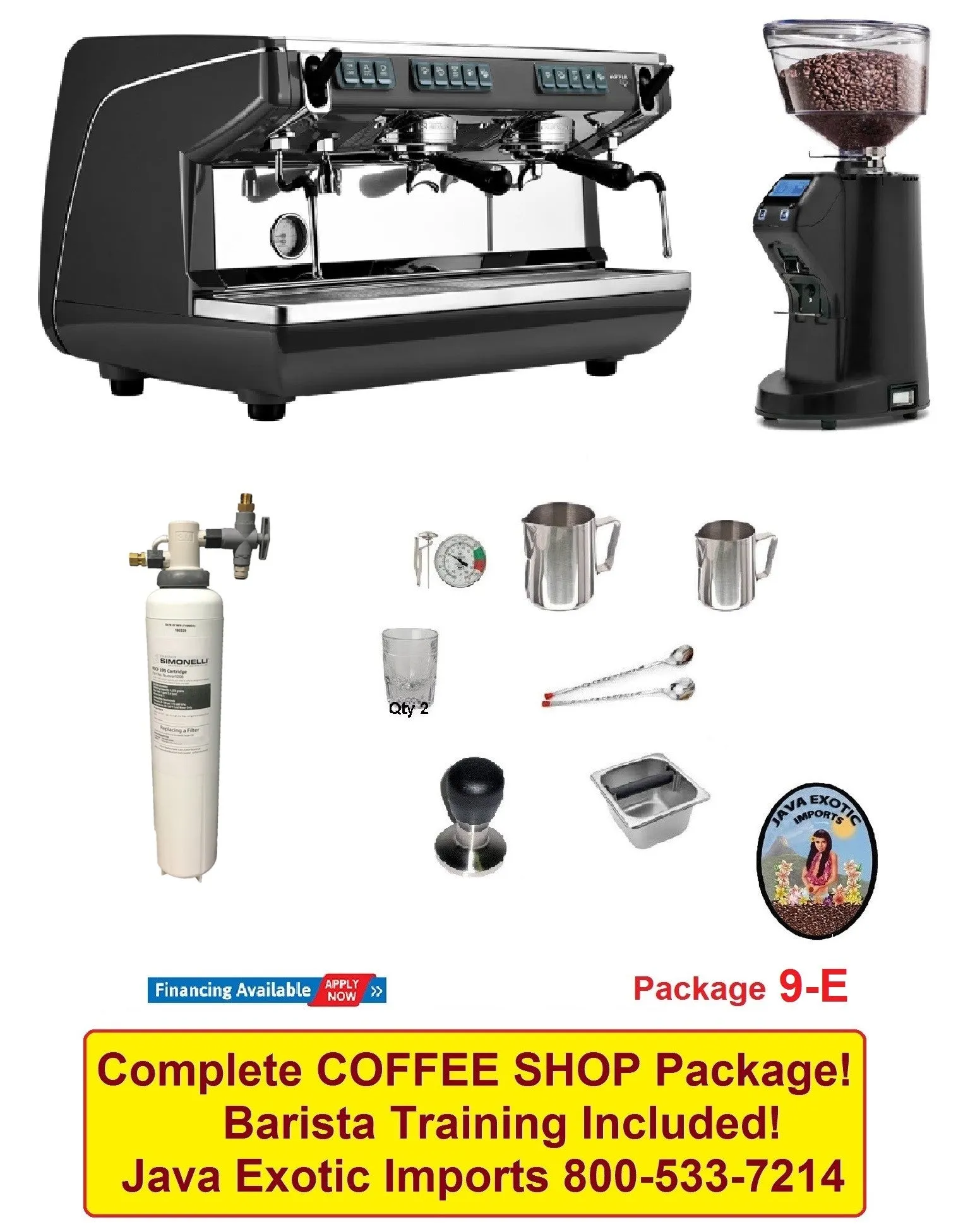 Simonelli Appia Life Espresso Machine PACKAGE with BARISTA TRAINING!