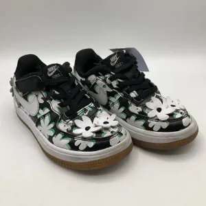 Size 11: Adidas Black/White/Green Floral Print Slip-On Sneakers