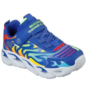 Skechers Boys S Lights Thermo Flash Blue Trainer