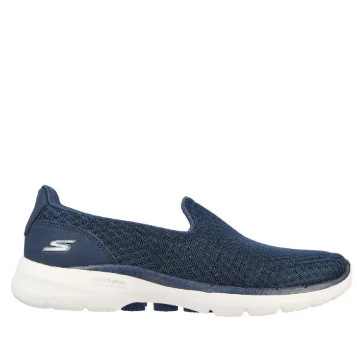 Skechers Go Walk 6 Big Splash Navy White Slip on Clearance