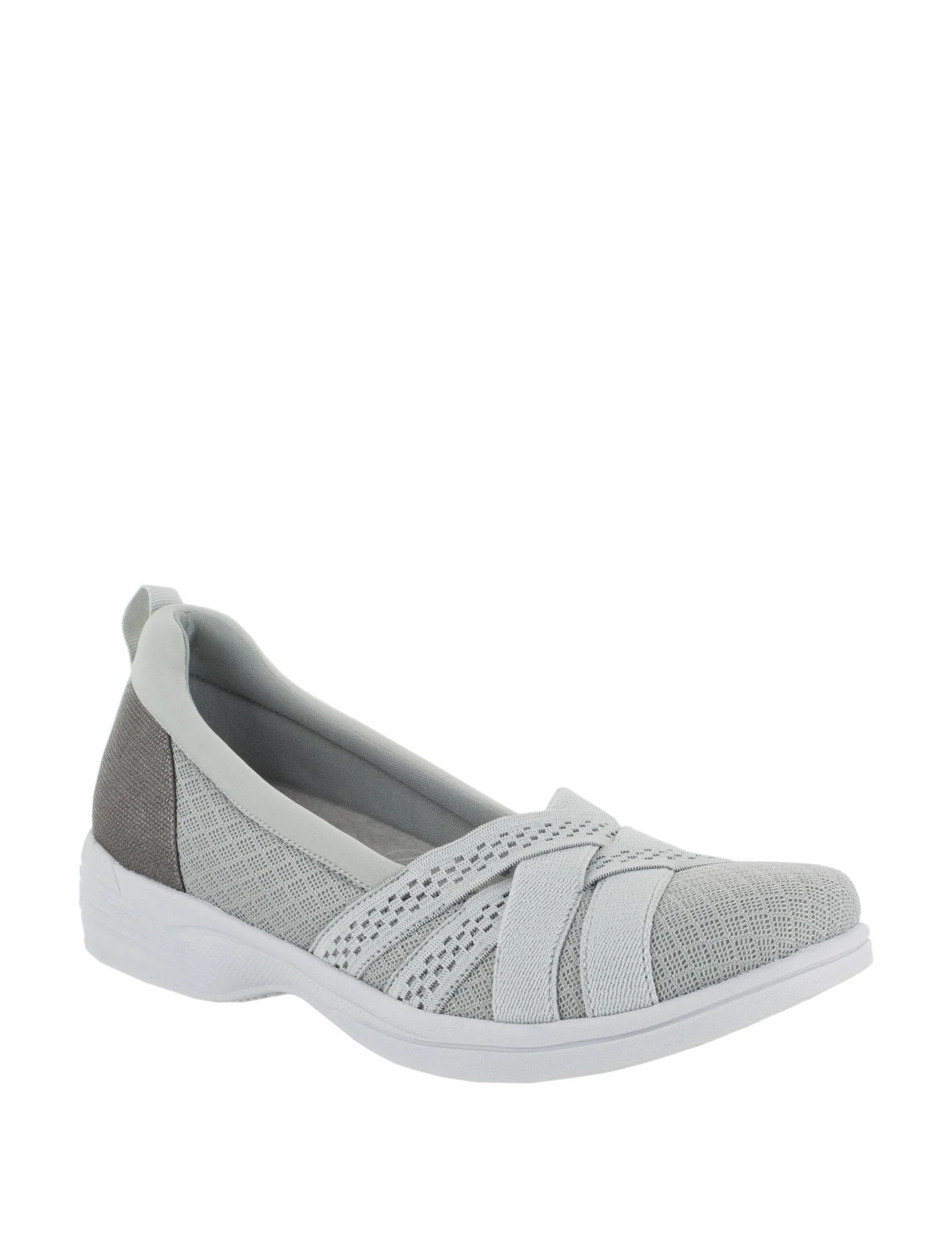 SoLite by Easy Street Sheer - Womens 7 Grey Slip on N