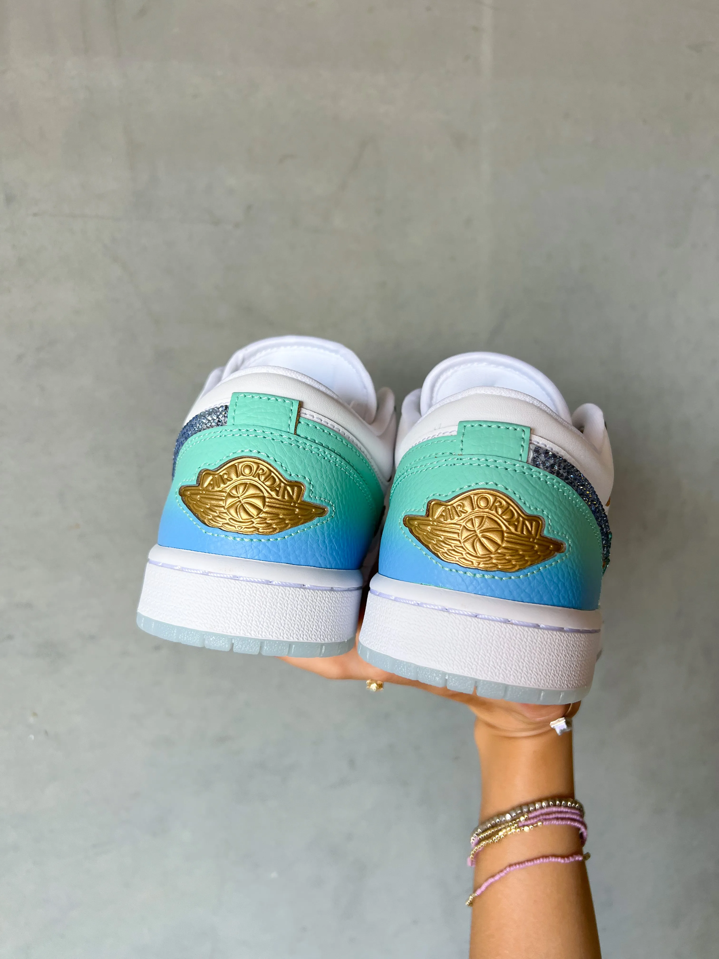 Special Edition Swarovski Women’s Air Jordan Retro 1 Low Shoes