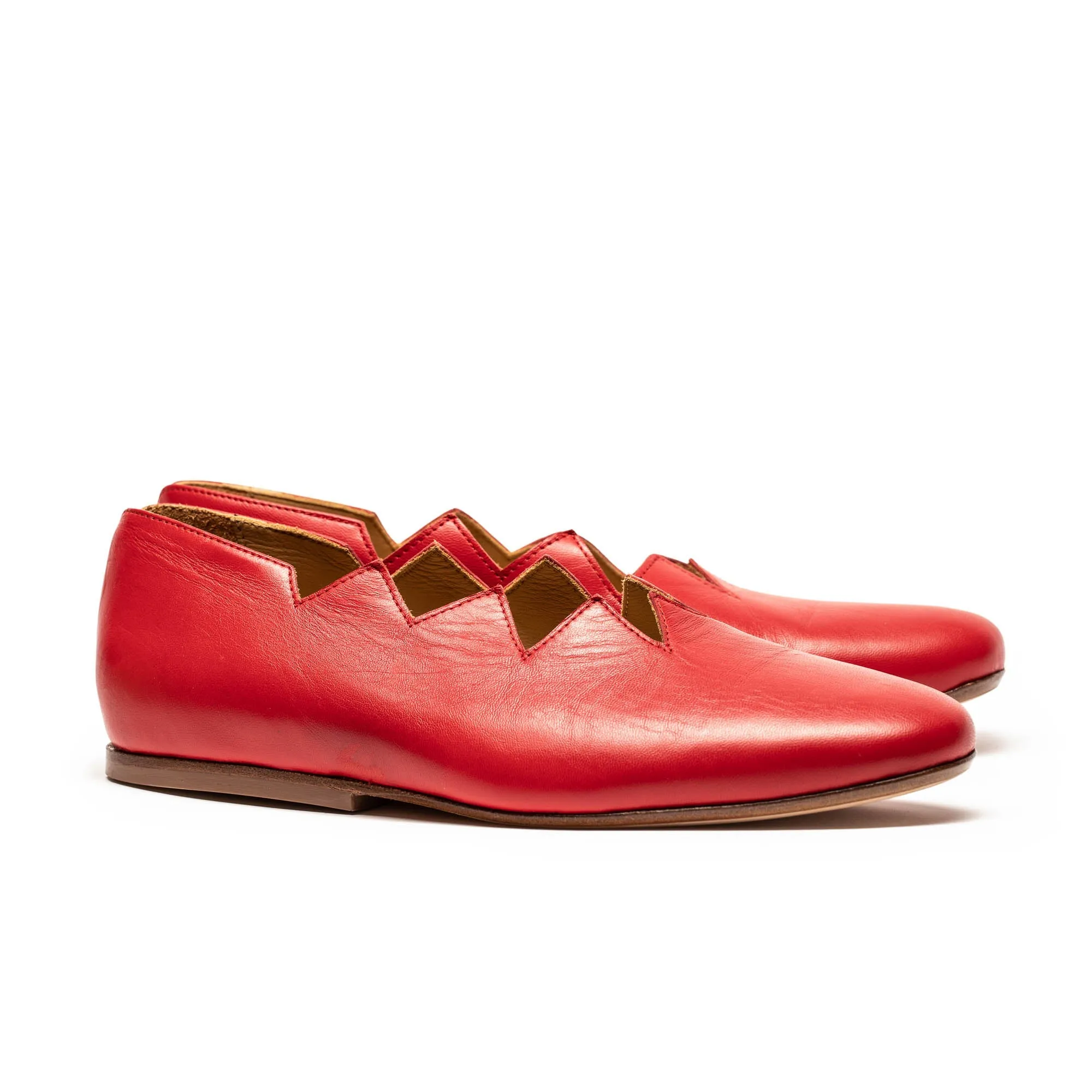 SS24 HOLZER Tomato | Leather Slip On