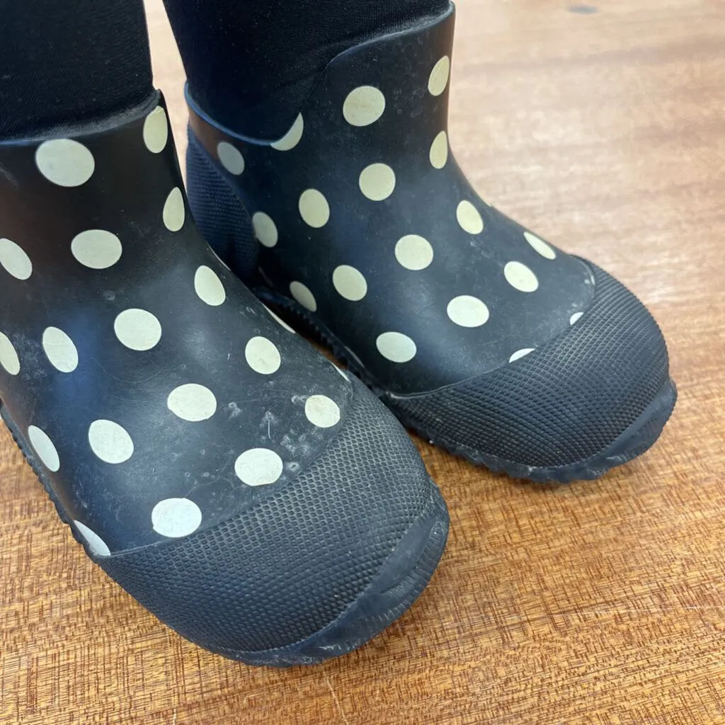 Stonz - Kids Polka Dot Neoprene/Rubber Boots - MSRP comp $45: Black-children-6T