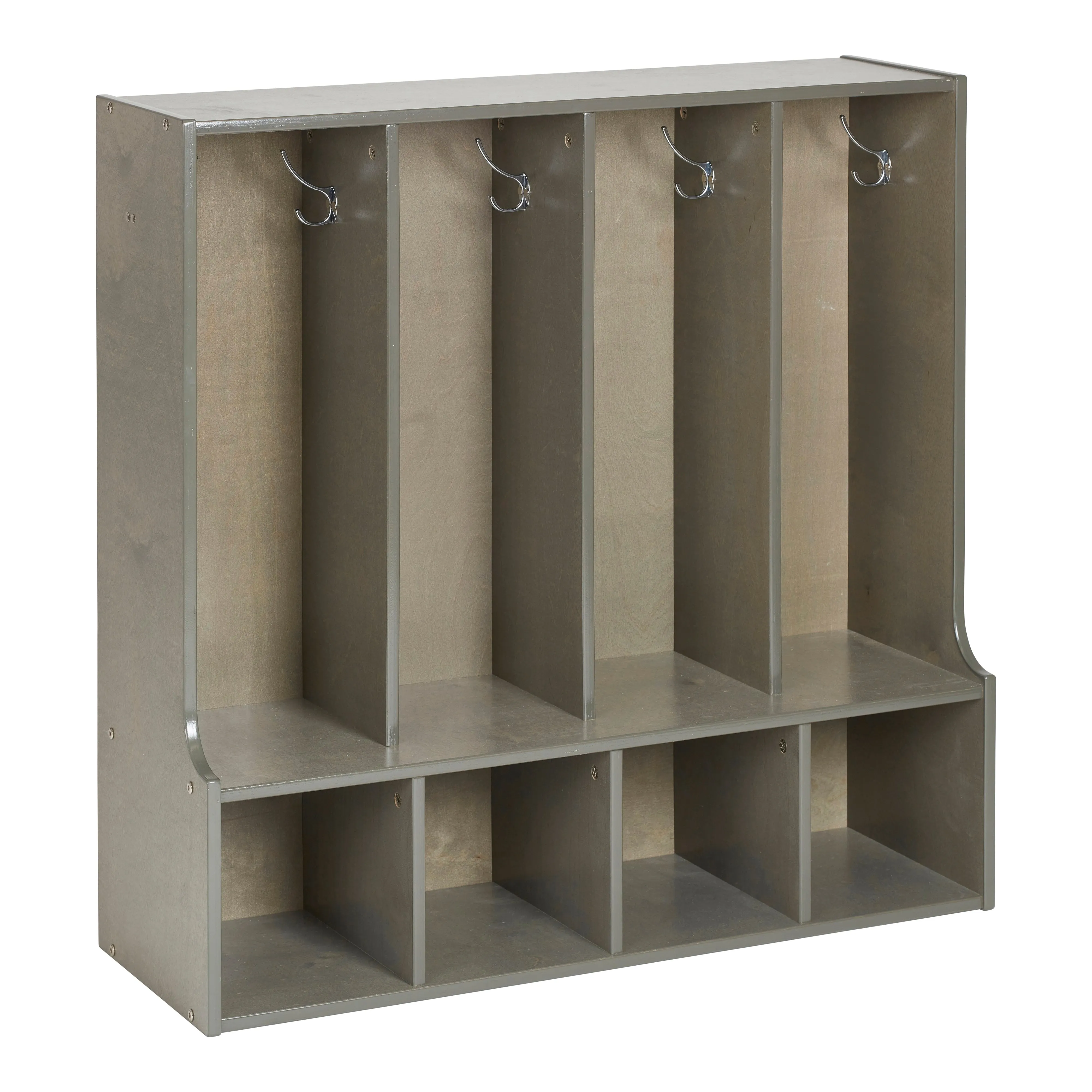 Streamline 4-Section Toddler Coat Locker with Bench