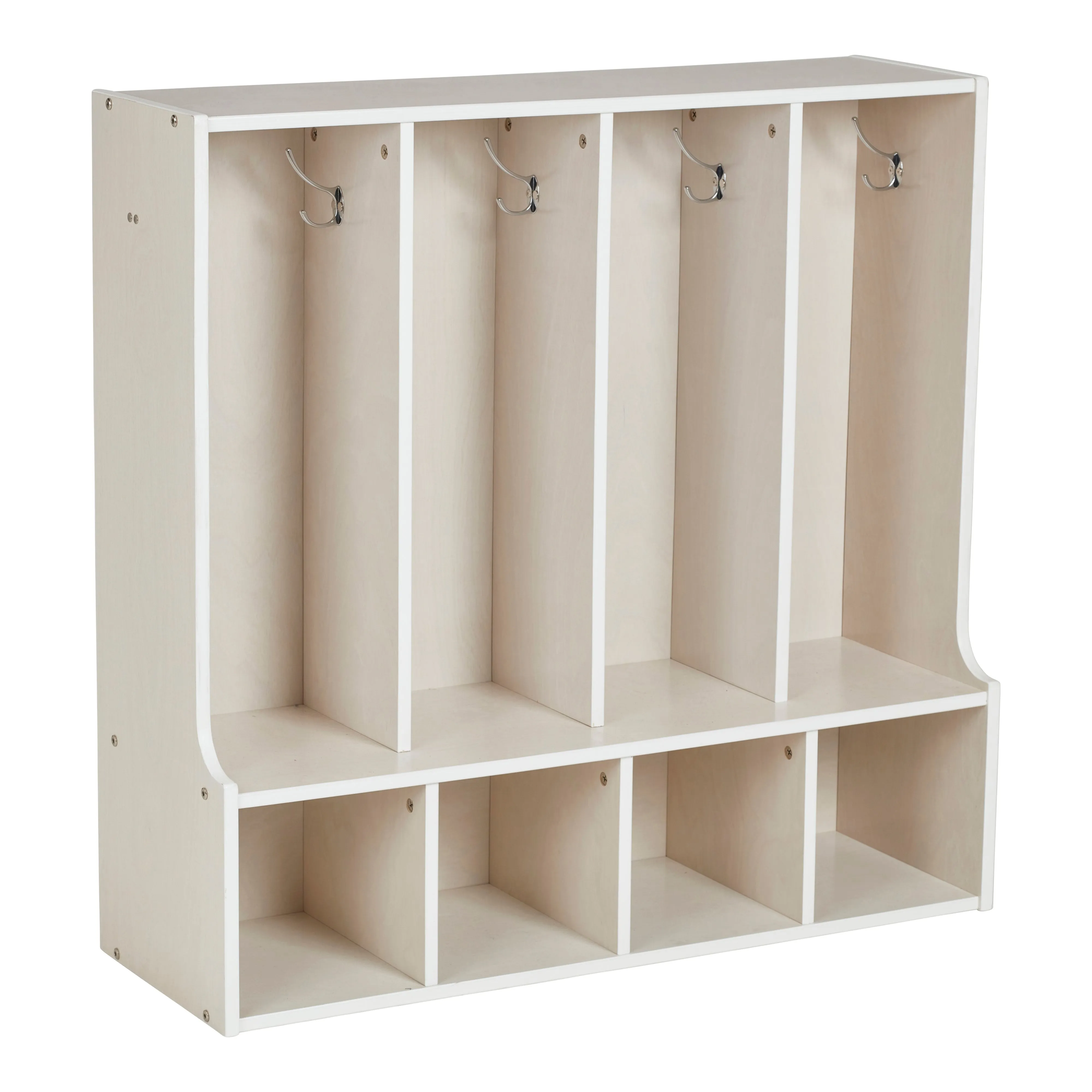 Streamline 4-Section Toddler Coat Locker with Bench