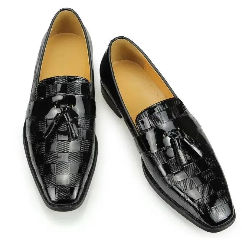 StylishLuxeExo CrocLeather Slip On Loafers