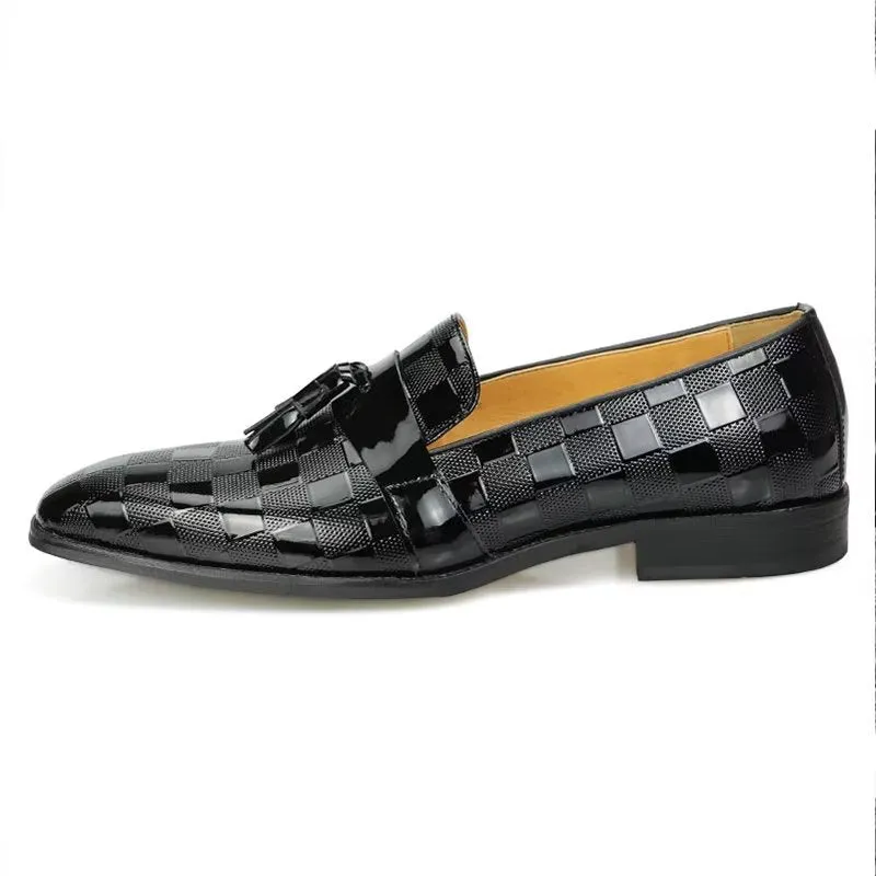 StylishLuxeExo CrocLeather Slip On Loafers