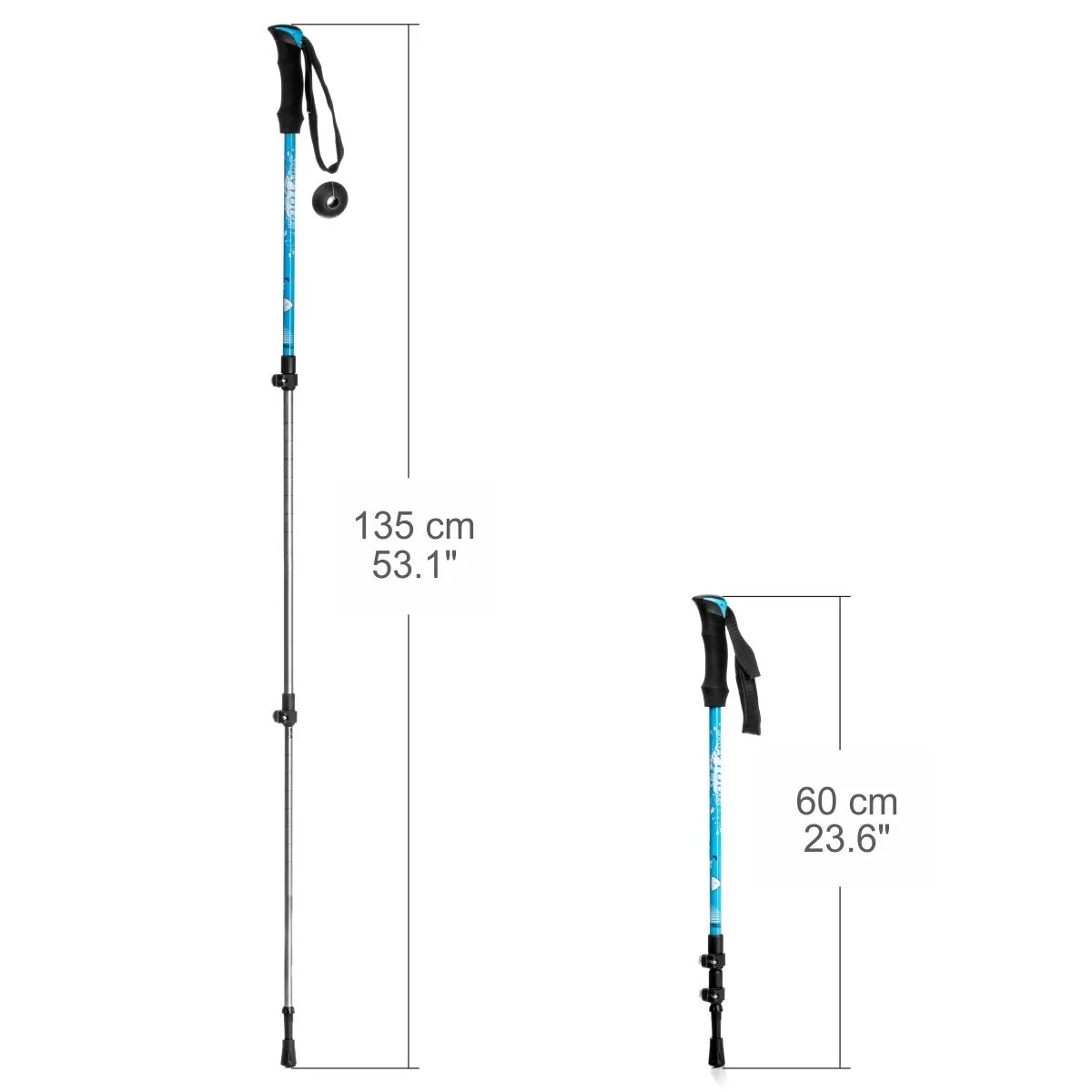 Telescopic Shock-Resistant Ultralight Trekking Poles 2PCS