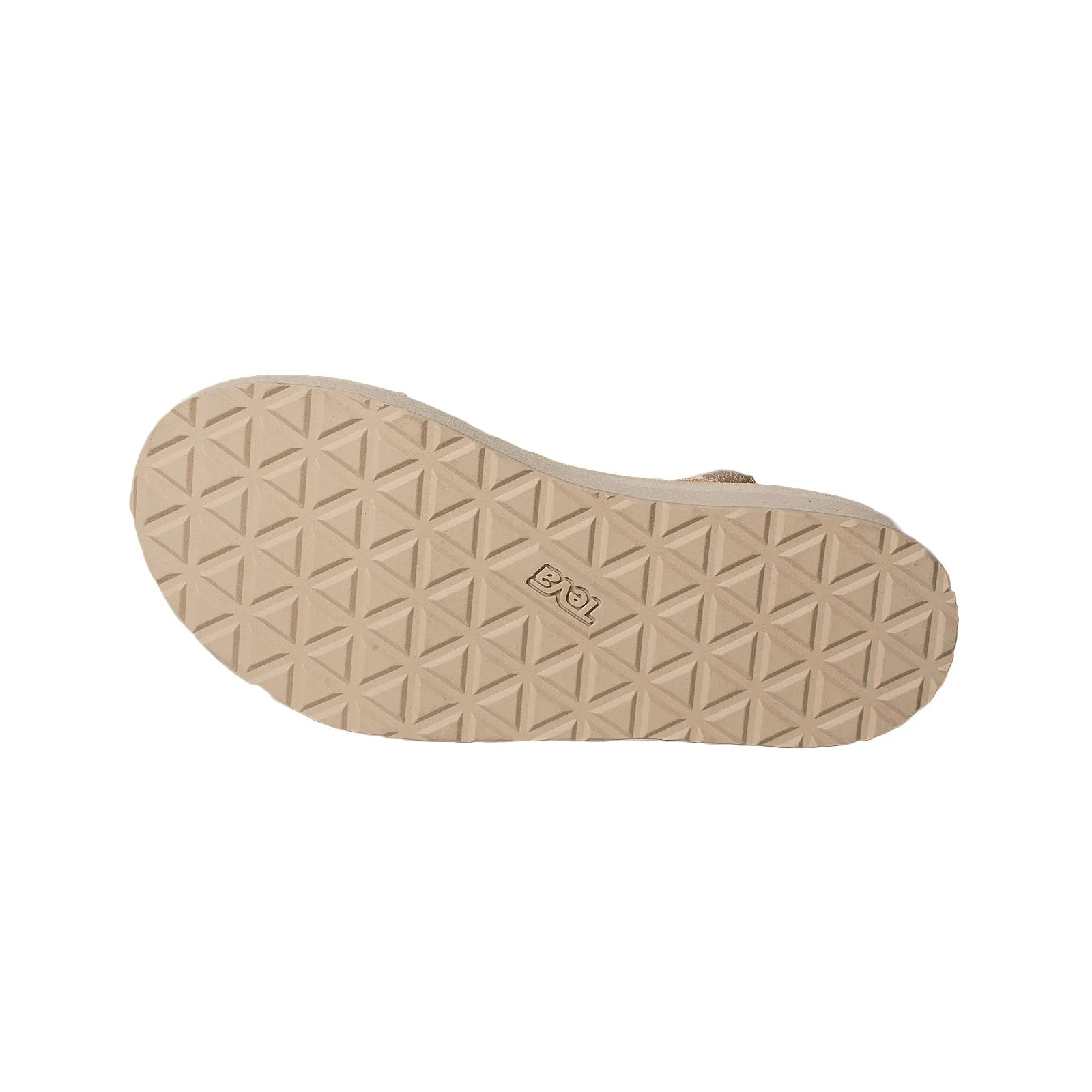 Teva Flatform Universal Leather Champagne Sandals - Women's