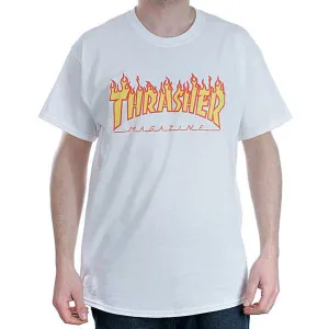 Thrasher Magazine White Flame Logo T-Shirt