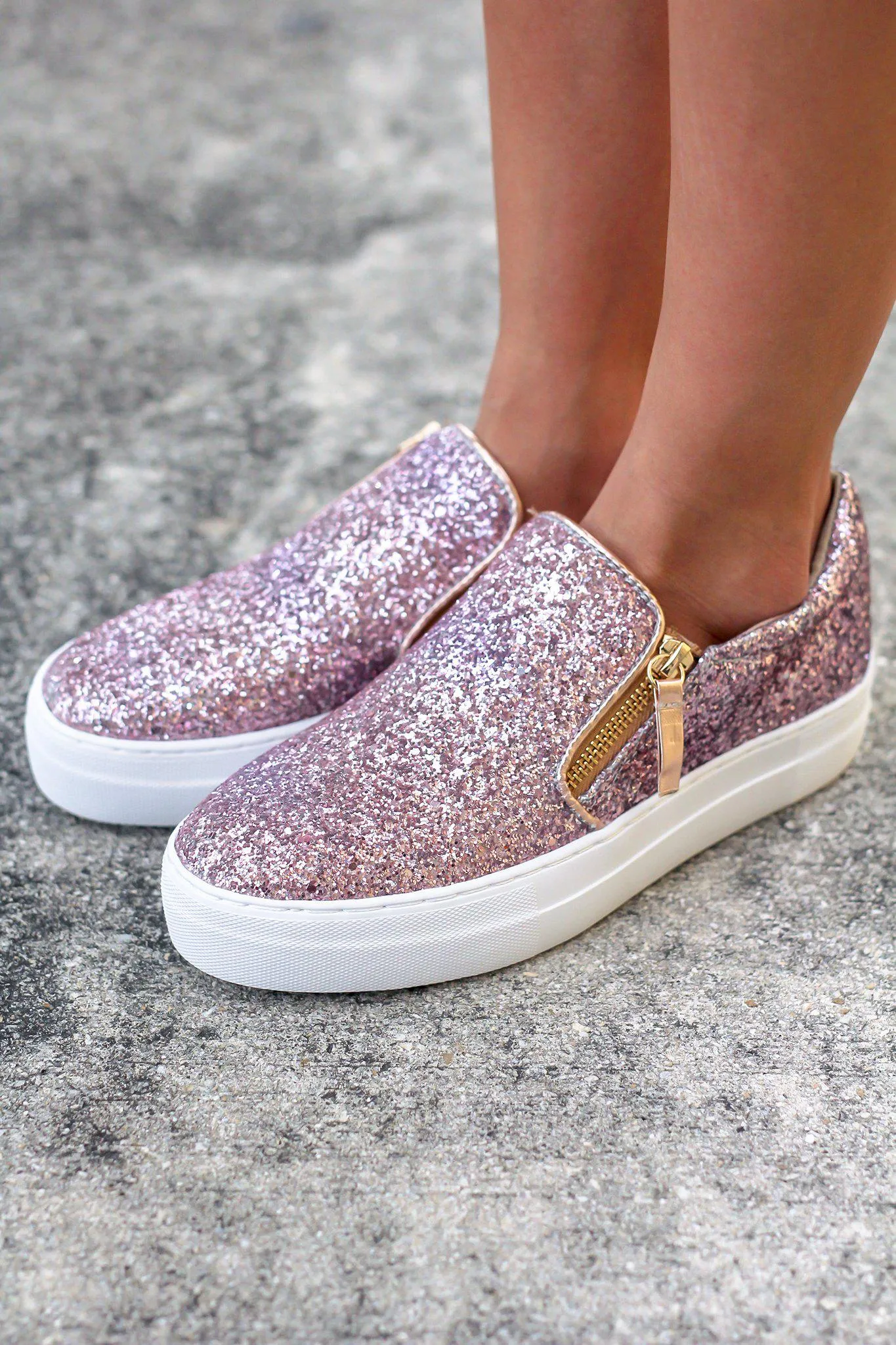 Timothy Rose Gold Sneakers