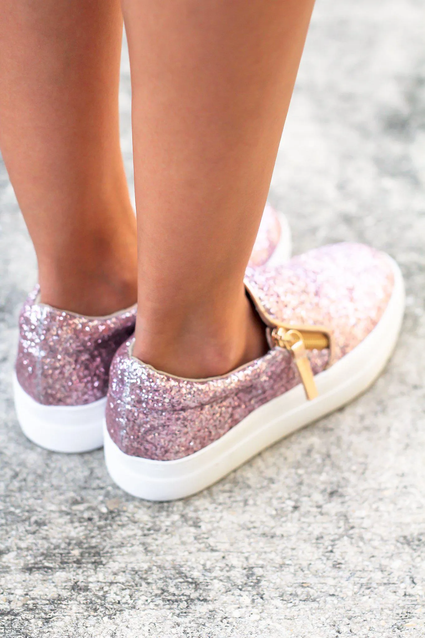 Timothy Rose Gold Sneakers