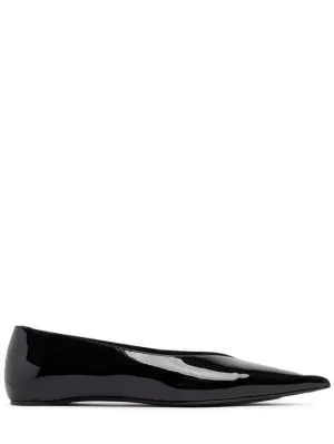 Toteme   5mm The Patent Asymmetric ballerinas 