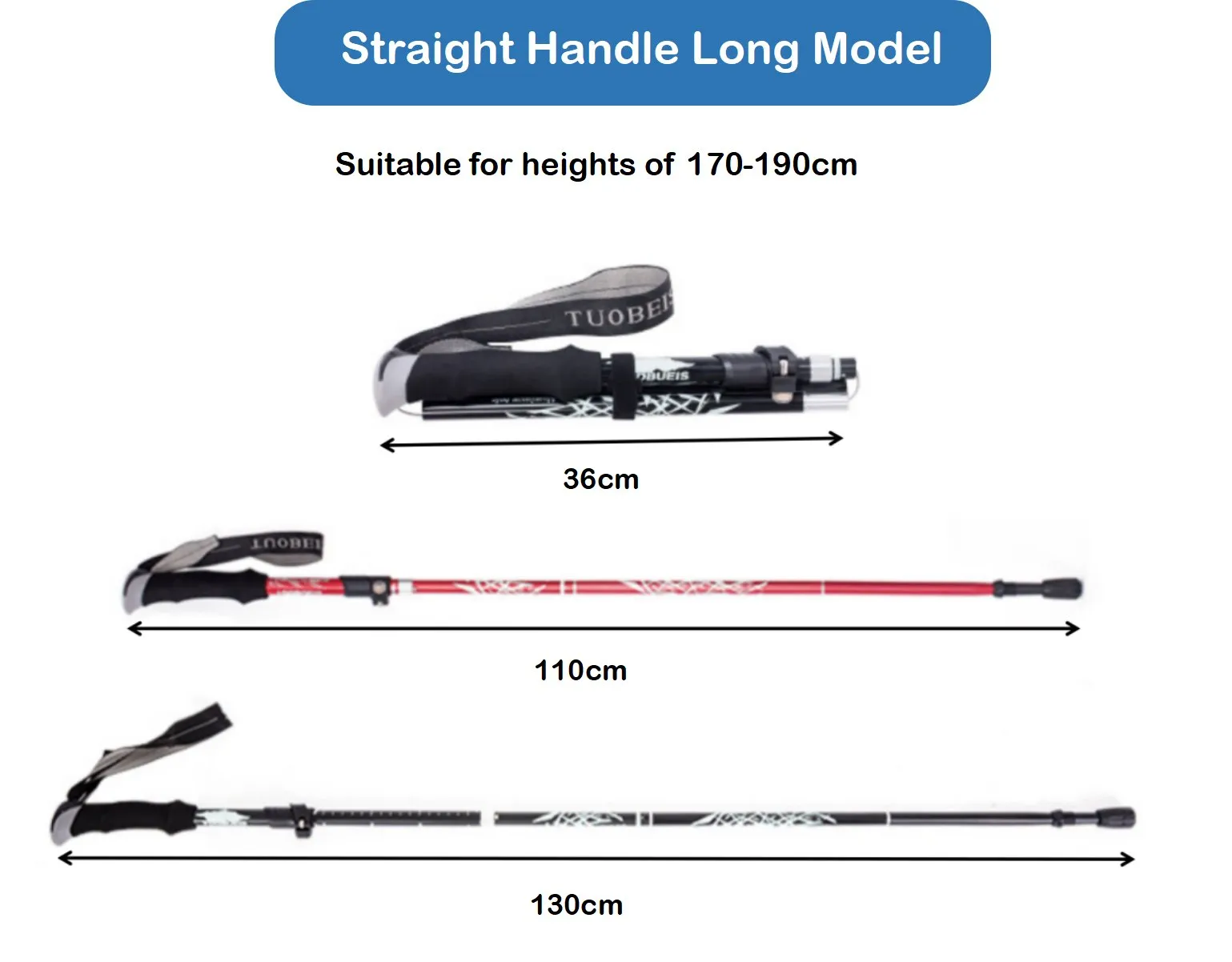 Trekking Poles Collapsible Hiking Poles for Men Women Upgraded Thickened Aircraft-Grade Aluminum Alloy Trekking Sticks w/ Quick Lock System,Telescopic