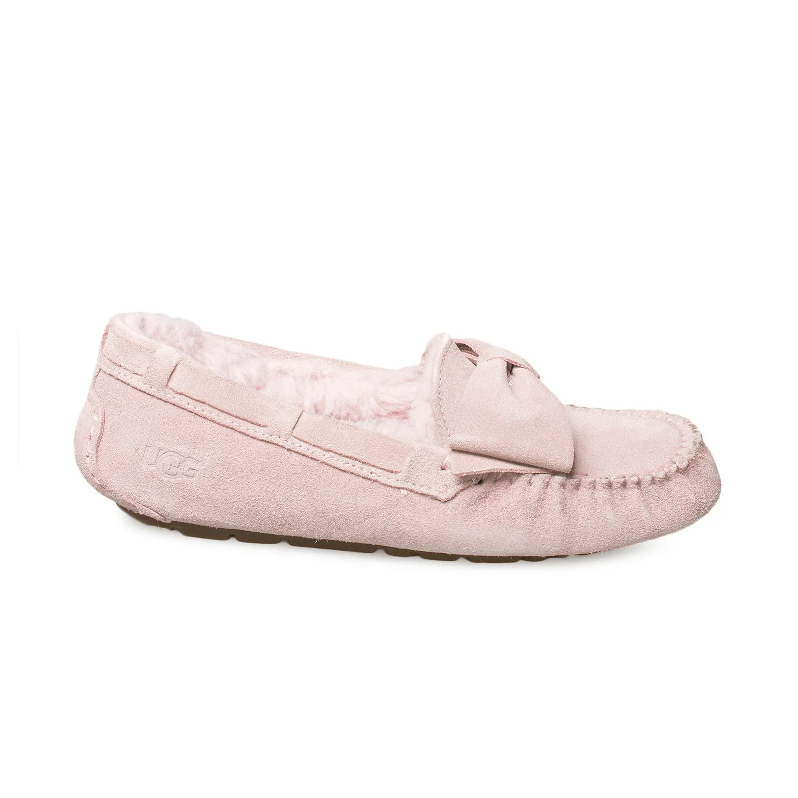 UGG Dakota Suede Bow Pink Crystal Slippers - Women's