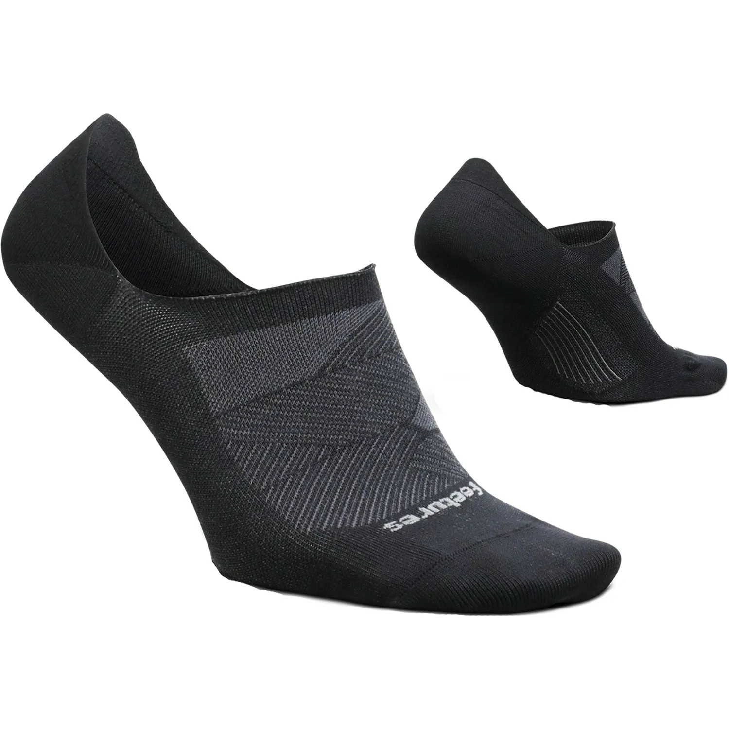 Unisex Feetures Elite Ultra Light Invisible Socks Black