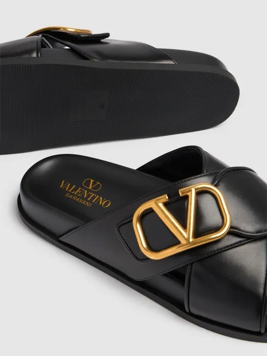 Valentino Garavani   5mm V logo leather slides 