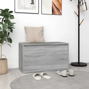 vidaXL Hall Bench 80x40x45 cm Grey Sonoma Engineered Wood