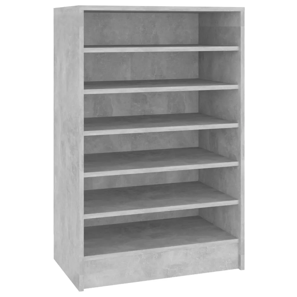 vidaXL Shoe Cabinet Concrete Grey 60x35x92 cm Engineered Wood