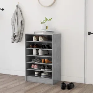 vidaXL Shoe Cabinet Concrete Grey 60x35x92 cm Engineered Wood