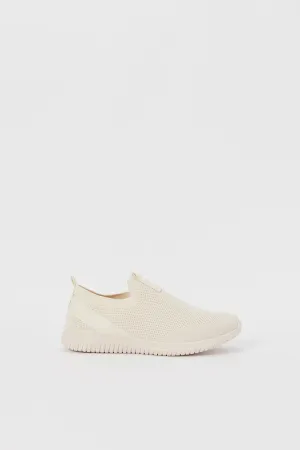 Women Ivory Slip On Classic Sneaker