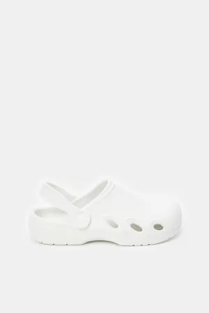 Women Ivory Slip On Clog