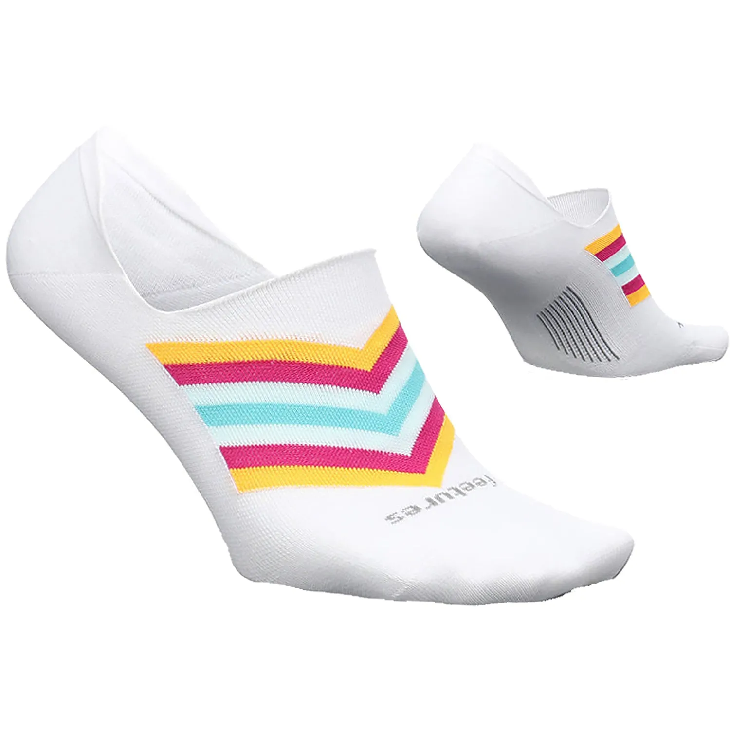 Women's Feetures Everyday No Show Hidden Socks Chevron White