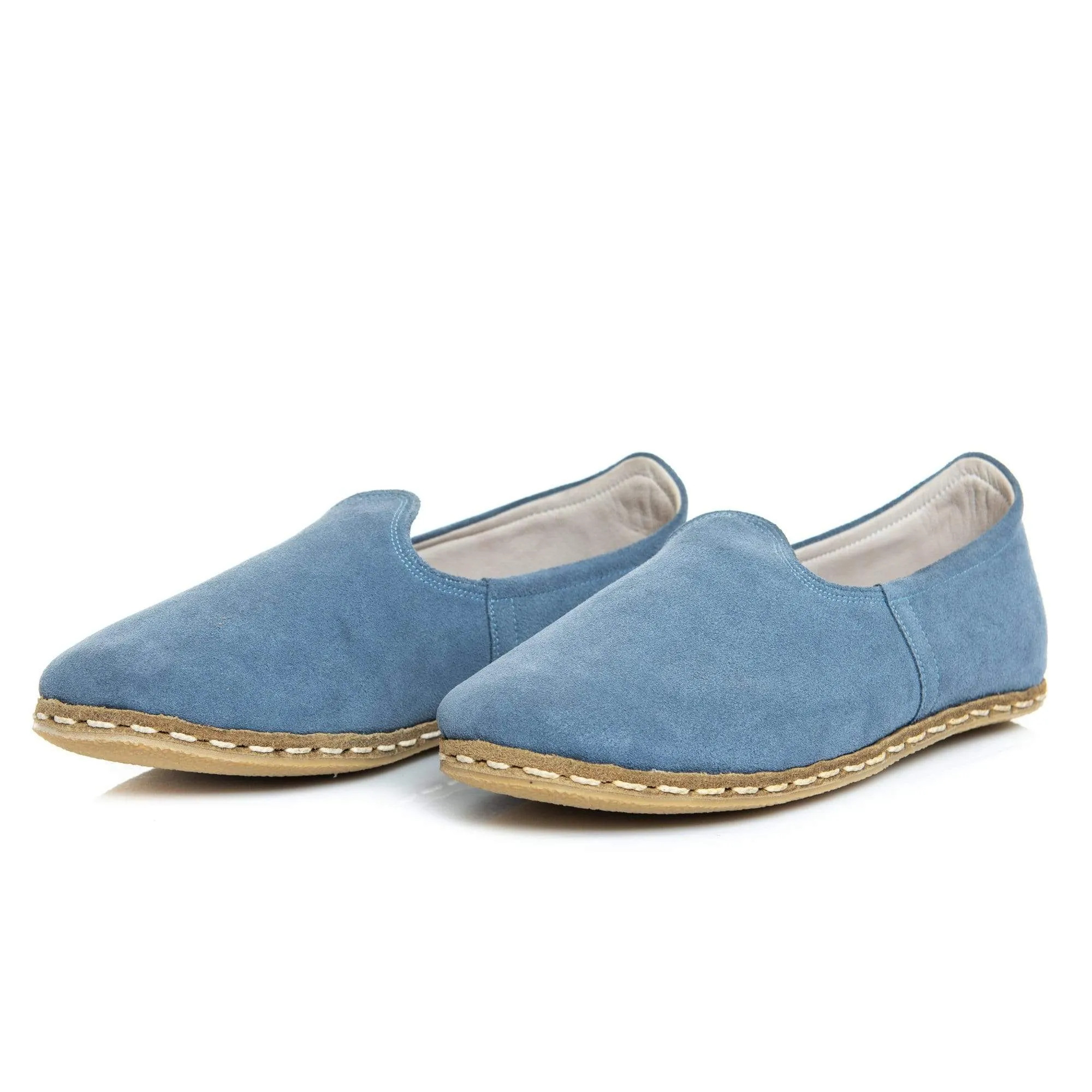 Women's Light Blue Slip On Shoes