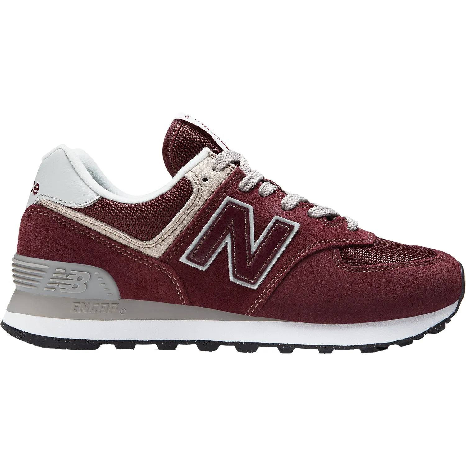 Women's New Balance WL574EVM Burgundy Suede