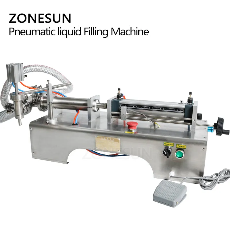 ZONESUN Pneumatic Automatic Liquid Filling machine Shampoo Water Milk Juice Oil Drink